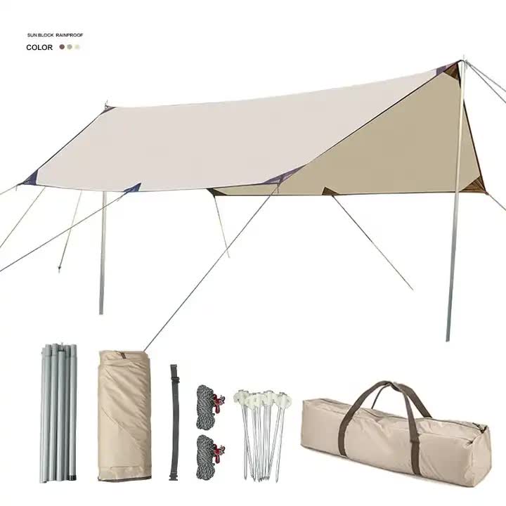 450*350 cm Naturehike Cloud Up 2-3 Person Backpacking Tent Tarp - Waterproof, UV Protection, Sunshade Canopy Shelter for Camping, Hiking, Picnic