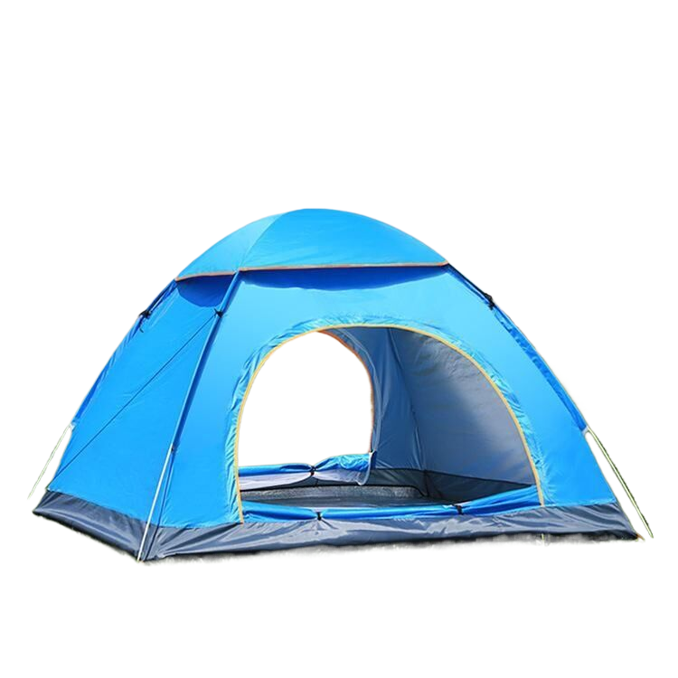  2-3 people Double door tent - blue 200 * 150 * 110cm